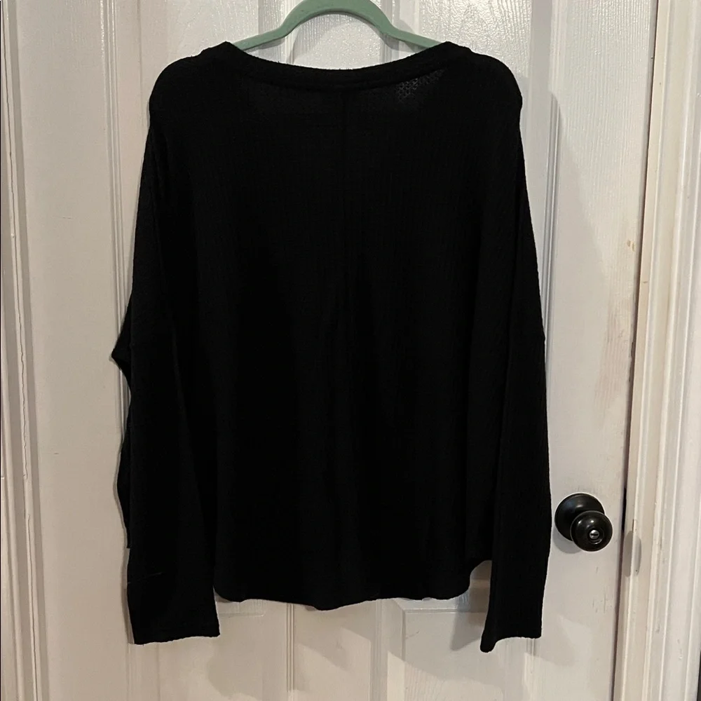 Black Button-Up Sweater - Picture 3 of 3
